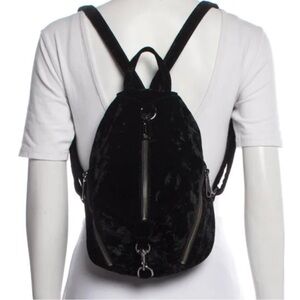 REBECCA MINKOFF Julian Black Velvet Backpack